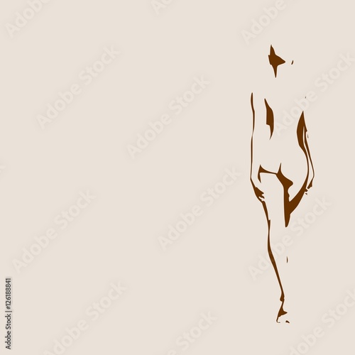 Sexy women silhouettes. Fashion mannequin isolated. Female figure posing.