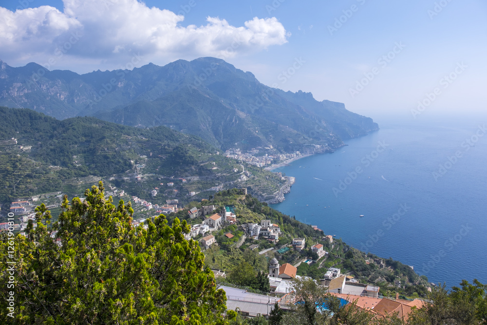 Ravello, A Scenic Hill Town Along the Amalfi Coast in Southern Italy