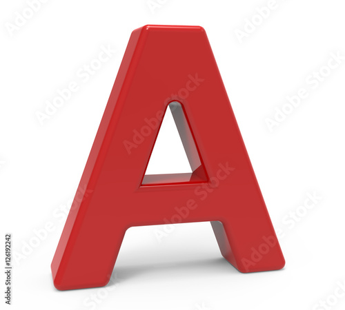 3d red letter A