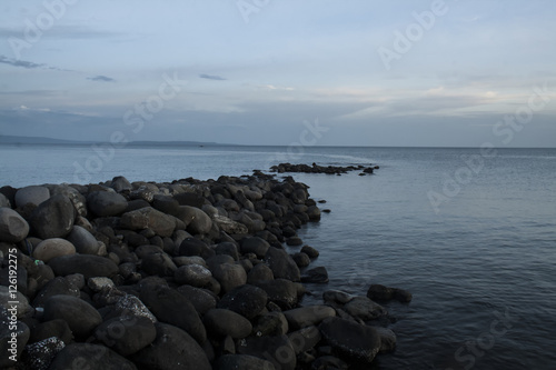Baywalk in Davao City with beautiful stone formation