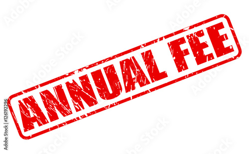 ANNUAL FEE red stamp text