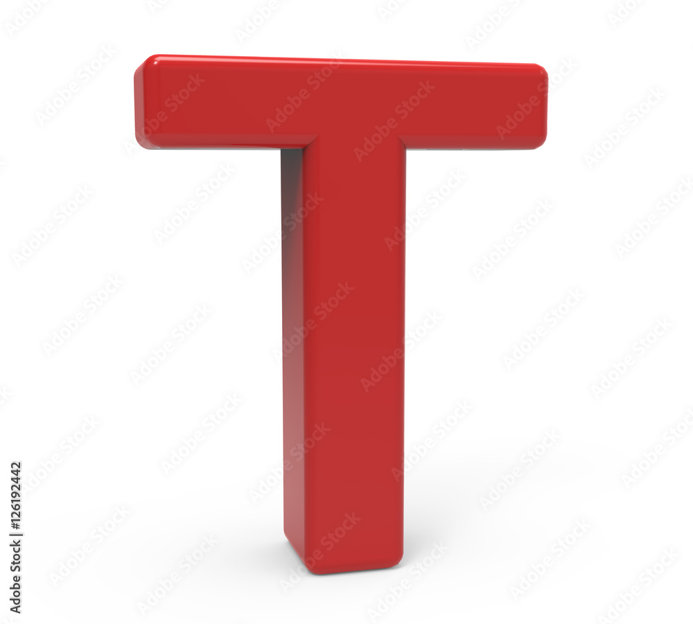 3d red letter T 3d red letter T