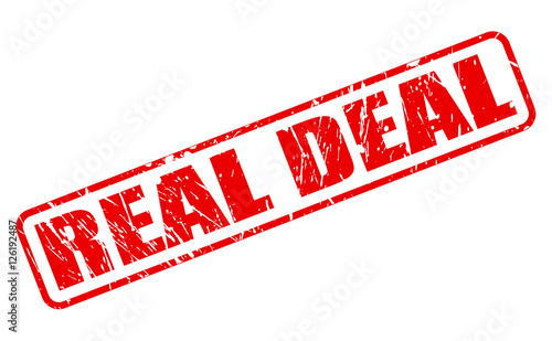 REAL DEAL red stamp text