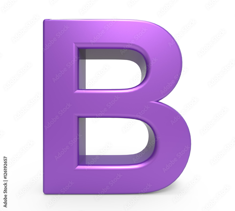 3d purple letter B 3d purple letter B