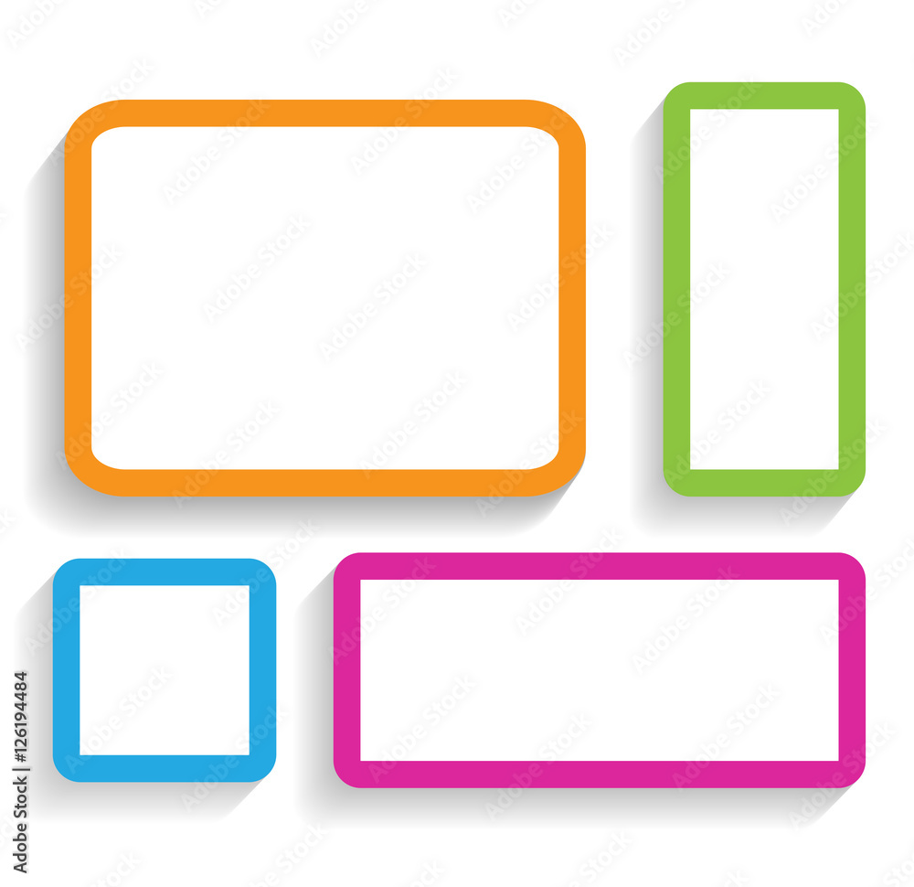 collection of empty colorful frames collection of empty colorful frames