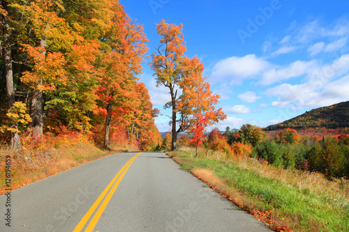 Scenic drive across New England fall foliage © SNEHIT PHOTO