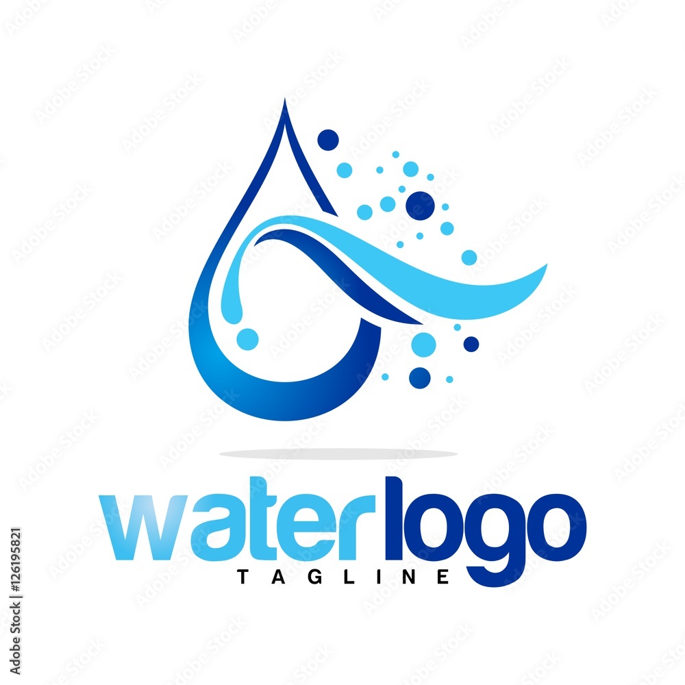 Fototapeta premium water vector logo