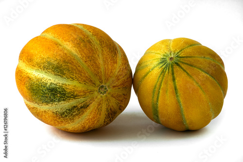 Orange melon isolated on white background