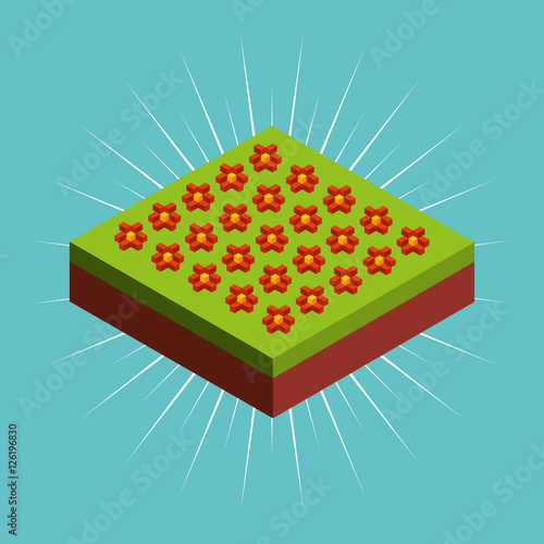 farm fresh isometric icon vector illustration design