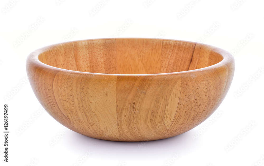 wood bowl on white background wood bowl on white background