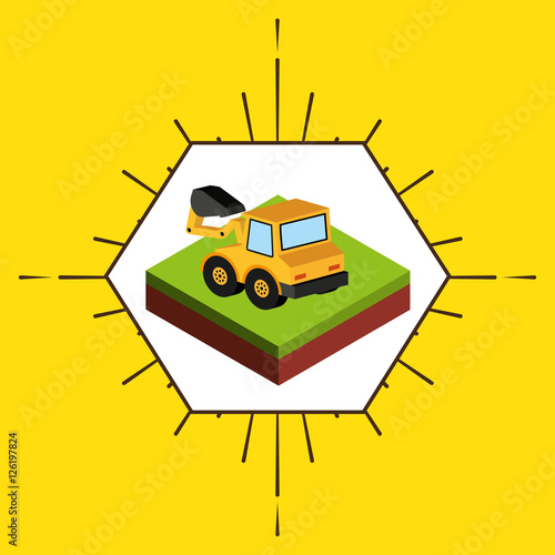 farm fresh isometric icon vector illustration design
