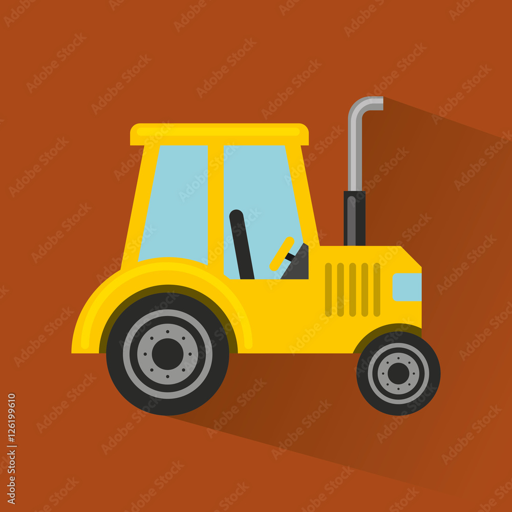 tractor farm vehicle icon vector illustration design tractor farm vehicle icon vector illustration design