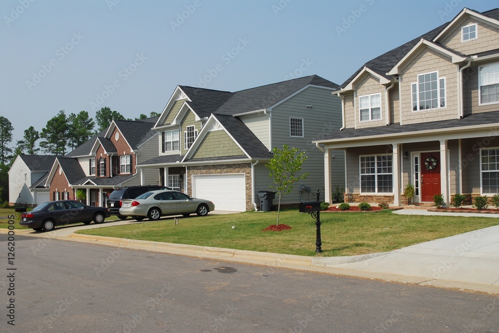 modern residential houses exterior in community modern residential houses exterior in community