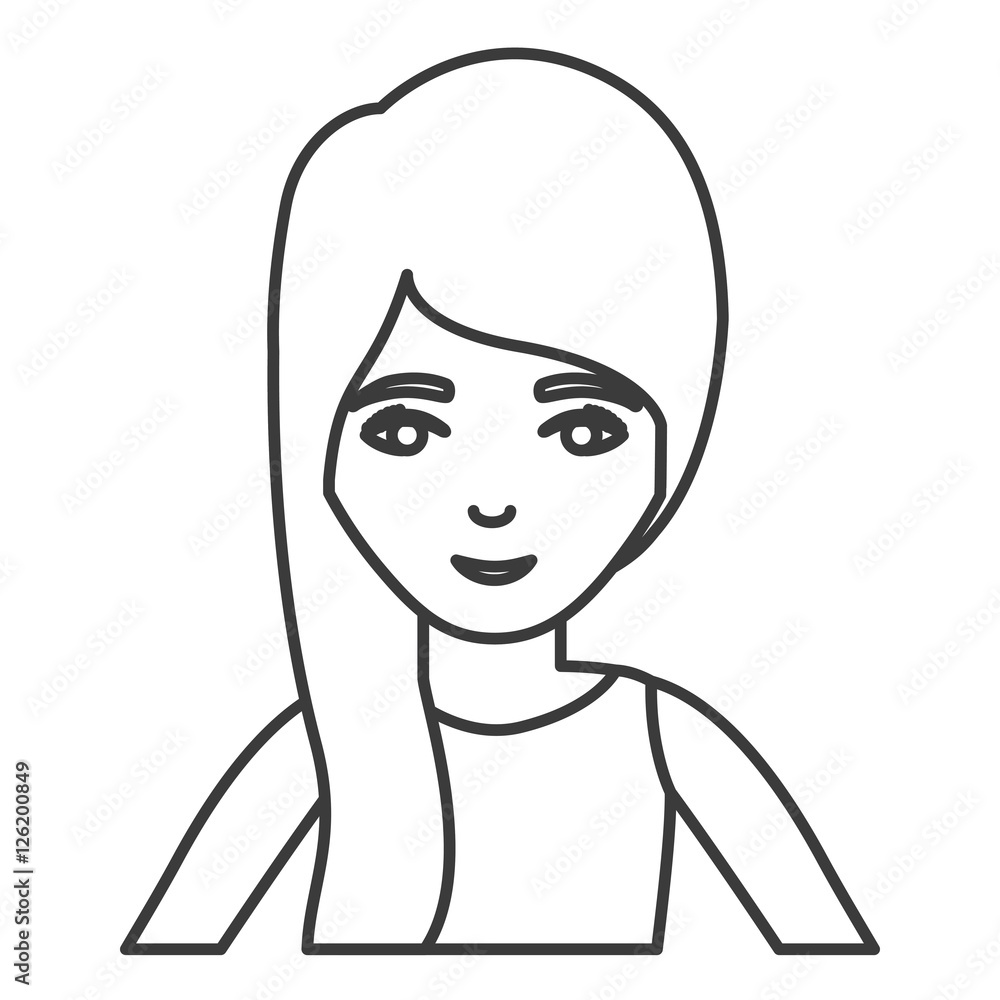 Woman cartoon icon. Female avatar person human and people theme. Isolated and silhouette design. Vector illustration Woman cartoon icon. Female avatar person human and people theme. Isolated and silhouette design. Vector illustration