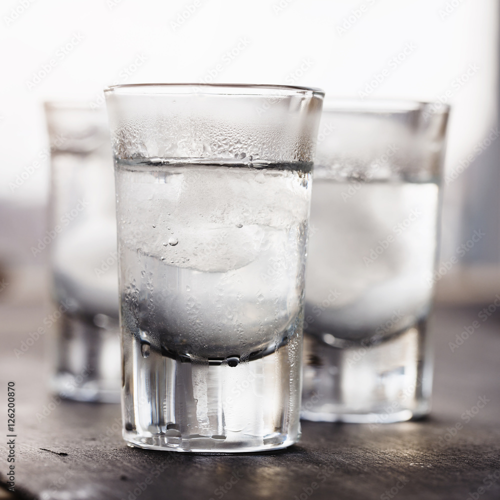 Vodka with ice Vodka with ice