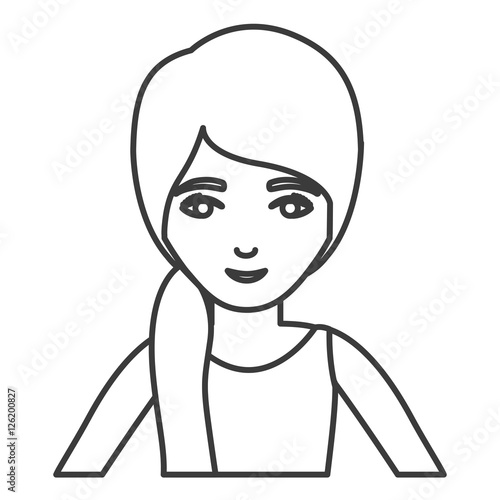 Woman cartoon icon. Female avatar person human and people theme. Isolated and silhouette design. Vector illustration