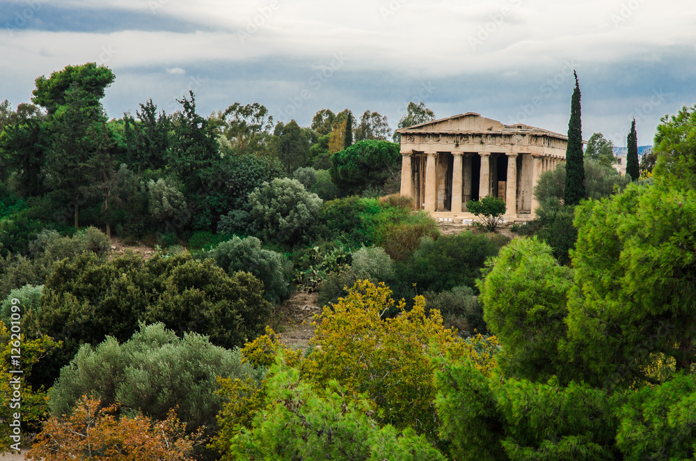 Obraz premium Hephaestus Temple in agora ruin,Athens,Greece