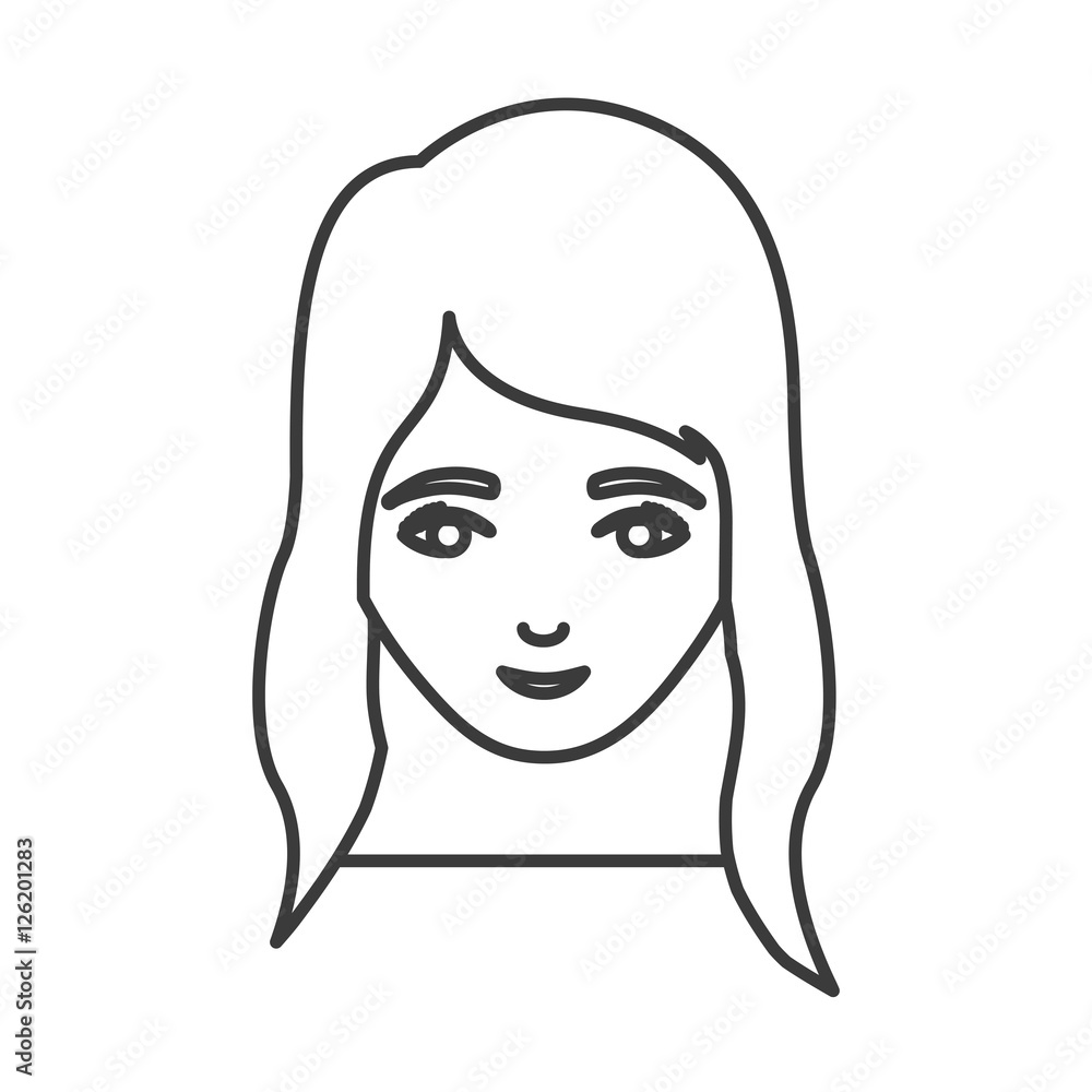 Woman cartoon icon. Female avatar person human and people theme. Isolated and silhouette design. Vector illustration Woman cartoon icon. Female avatar person human and people theme. Isolated and silhouette design. Vector illustration