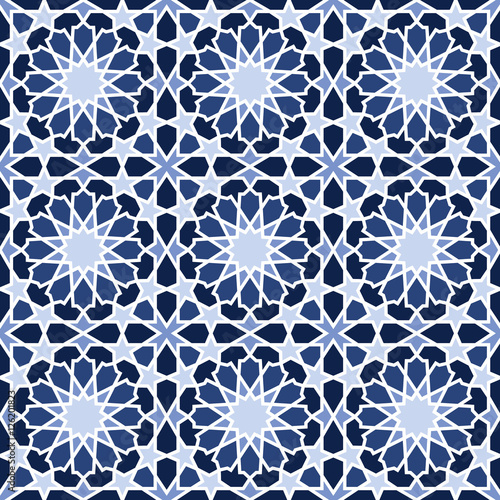 Middle Eastern style pattern in blue