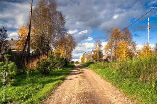 Russian village street road