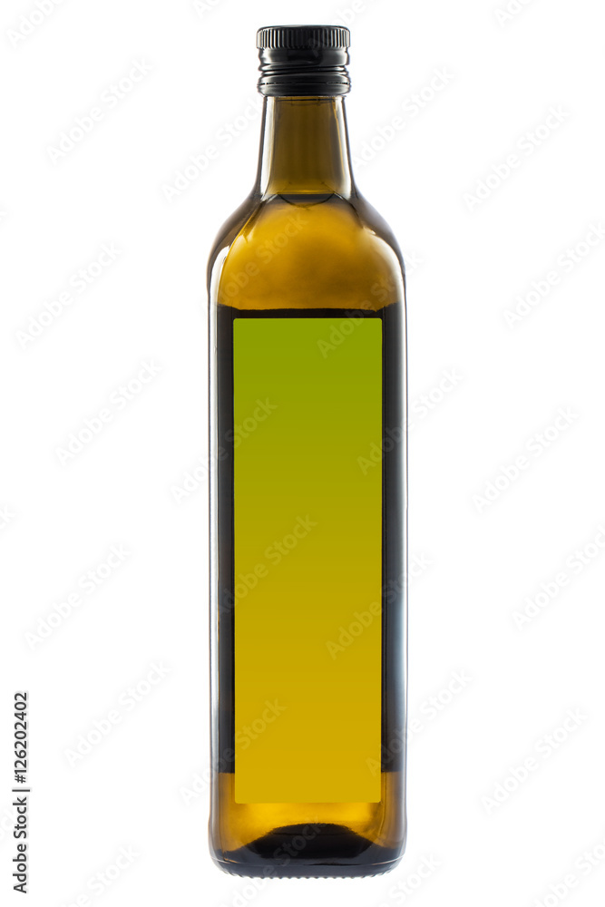 Olive oil bottle isolated on white Olive oil bottle isolated on white