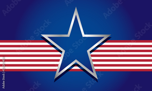Vector image design of American flag. Flag of the USA. United States of American flag background. Flag for Independence Day.
