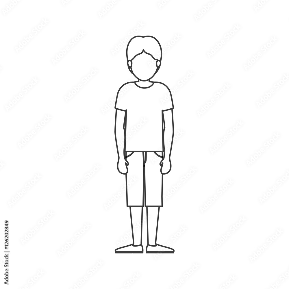 Man cartoon icon. Male avatar person human and people theme. Isolated and silhouette design. Vector illustration Man cartoon icon. Male avatar person human and people theme. Isolated and silhouette design. Vector illustration