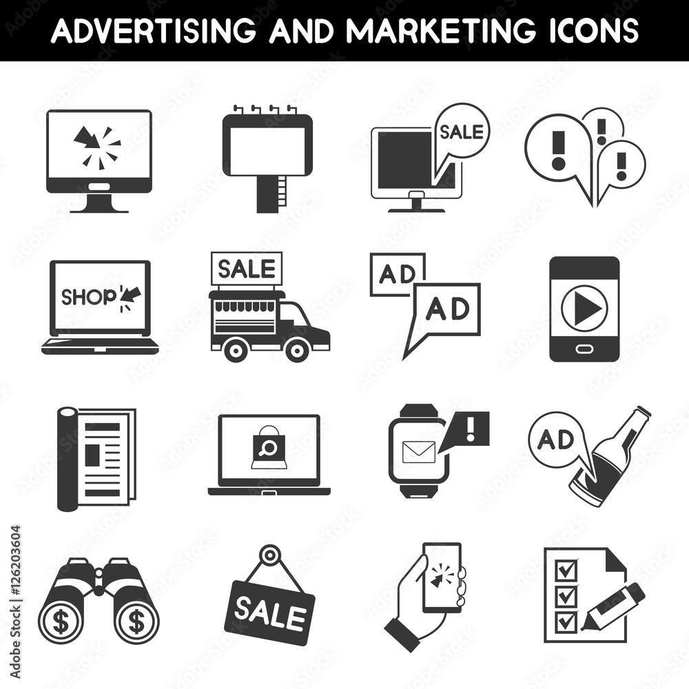 advertising and marketing icons