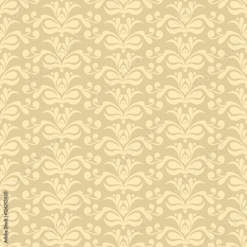 Vector Damask background, Pattern with Floral ornaments
