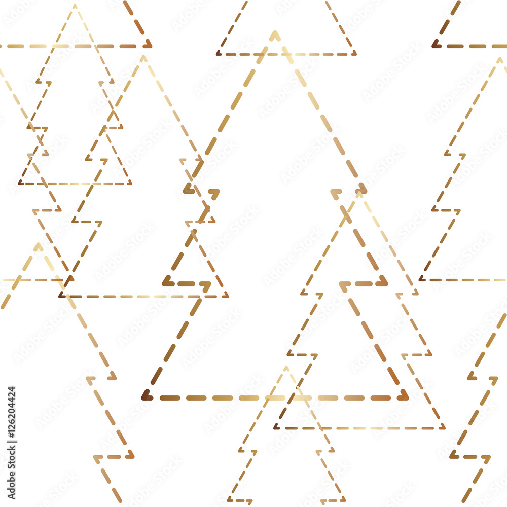 gold simple dashed trees - seamless background gold simple dashed trees - seamless background