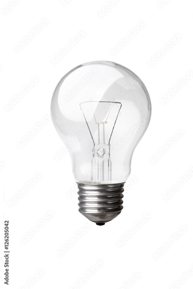 Old style light bulb isolated on white Old style light bulb isolated on white