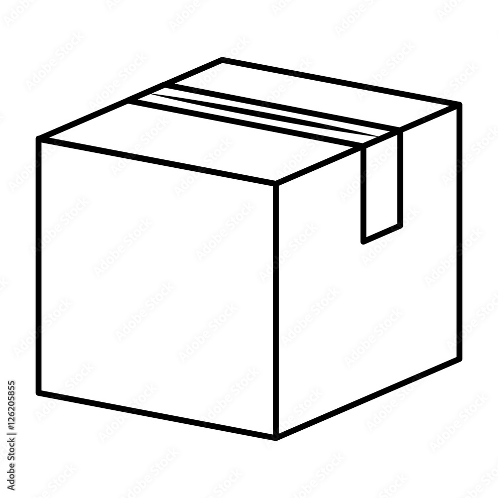 Package icon. Delivery shipping logistic and distribution theme. Isolated design. Vector illustration