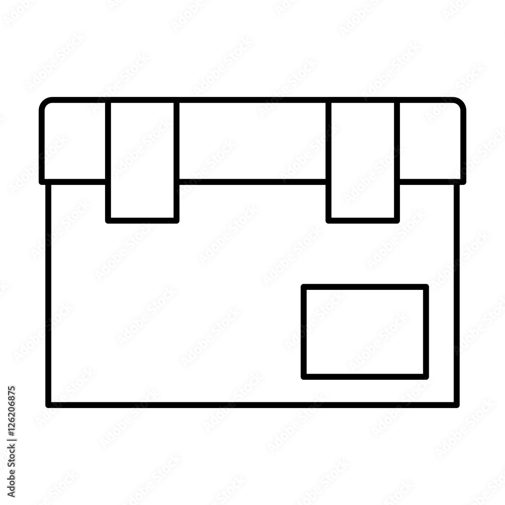 Package icon. Delivery shipping logistic and distribution theme. Isolated design. Vector illustration Package icon. Delivery shipping logistic and distribution theme. Isolated design. Vector illustration