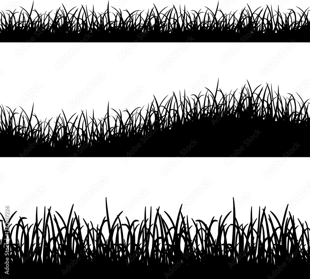grass silhouette on white background Stock Vector | Adobe Stock