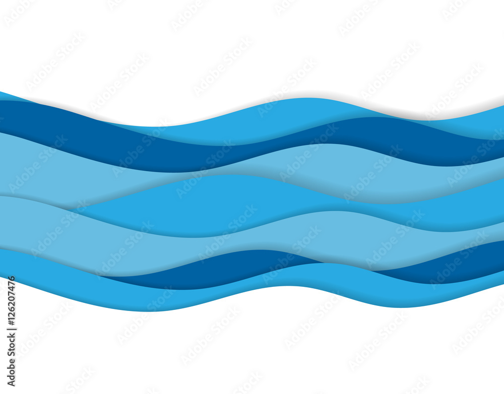 Naklejka premium Bright vector background. Wavy lines, elements for design. Vector elements for presentations, brochures, annual reports. Eps10