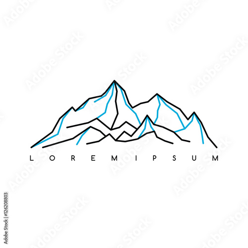 Mountain Everest outdoor adventure insignia Climbing trekking hiking mountaineering and other extreme activities logo