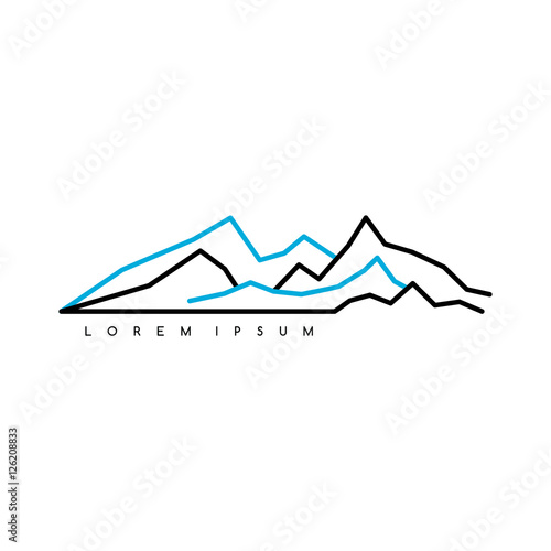 Mountain Everest outdoor adventure insignia Climbing trekking hiking mountaineering and other extreme activities logo