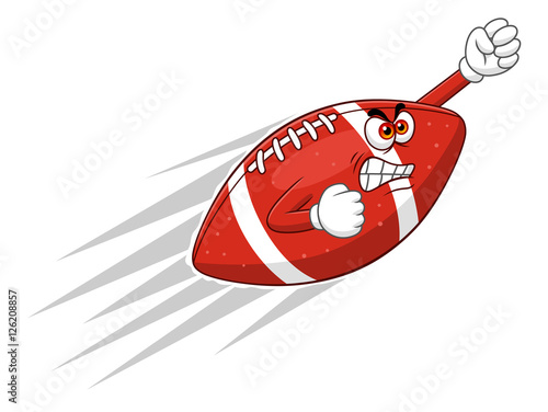 Angry american football ball