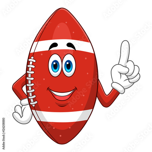 Cartoon american football ball