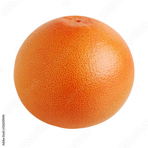 Red grapefruit isolated on white background.