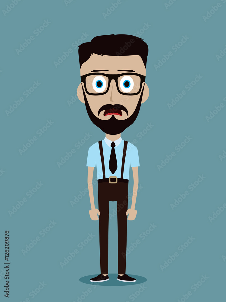 businessman office guy funny cartoon character
