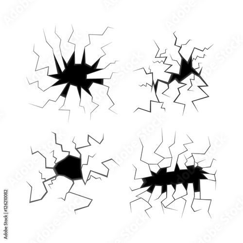 Black Hole in the Wall Set. Vector © bigmouse108
