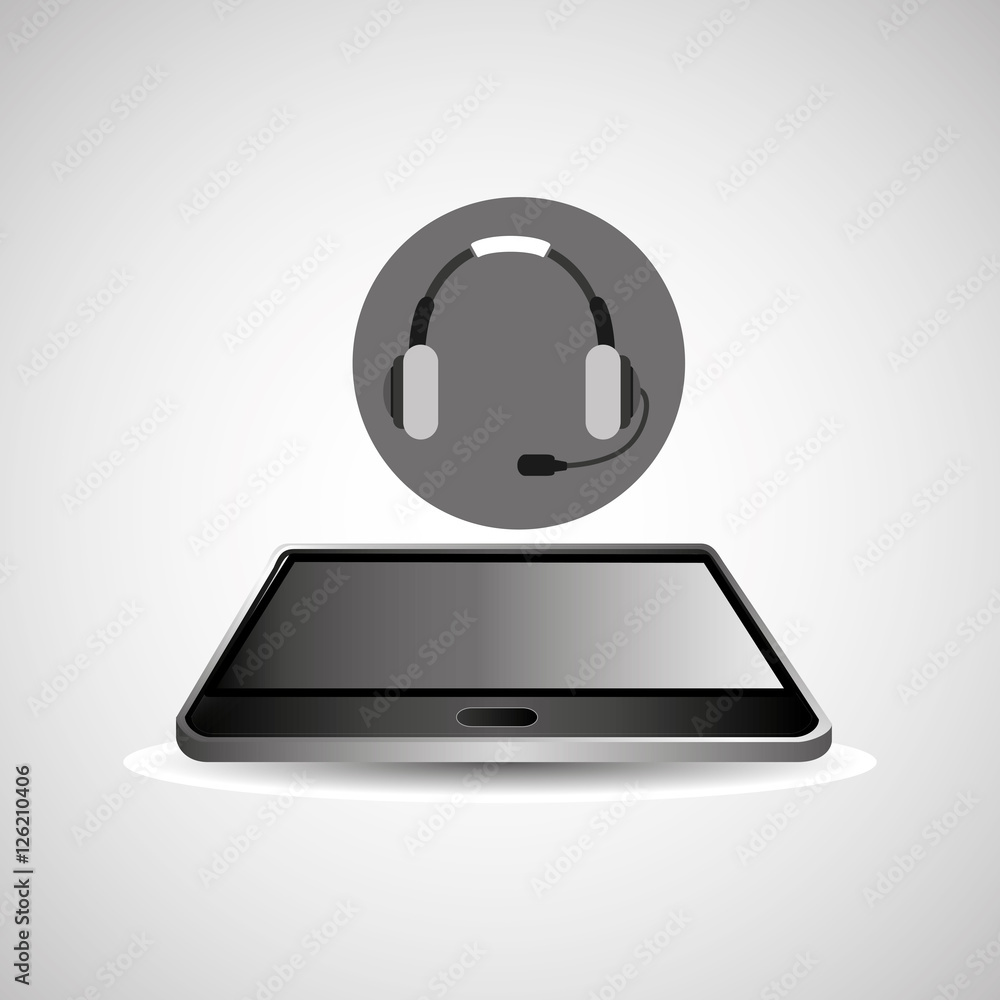 smartphone black lying headphones icon design vector illustration eps 10 smartphone black lying headphones icon design vector illustration eps 10