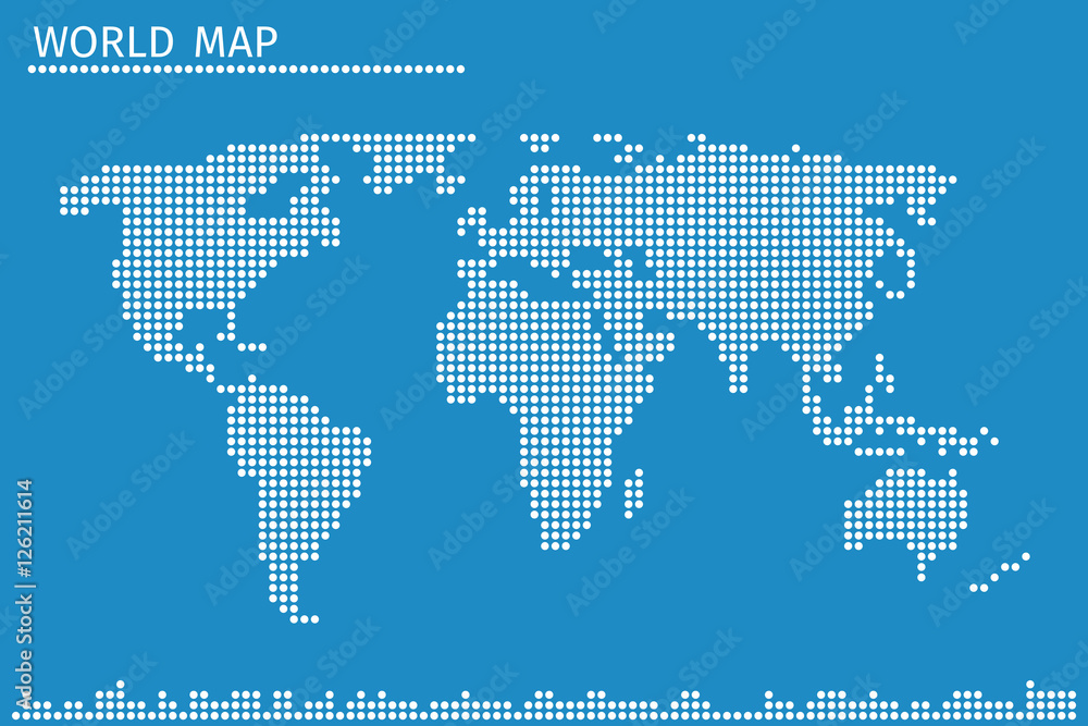 Earth globe world map of dots vector illustration Stock Vector | Adobe ...