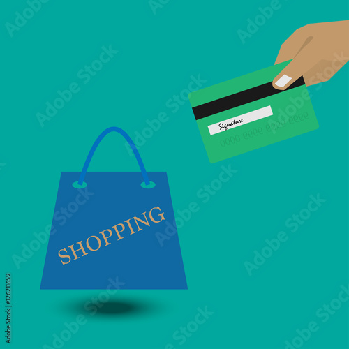 Shopping with Credit card / business situation / concept