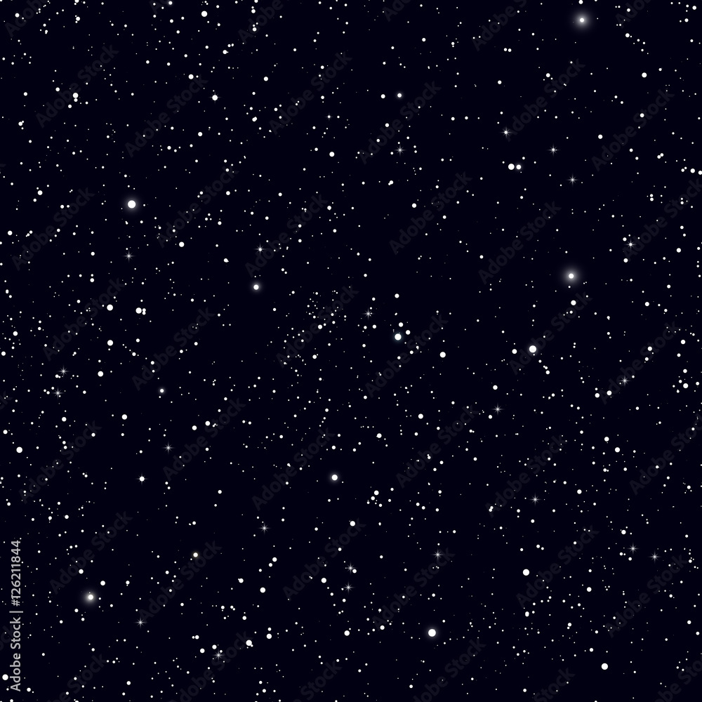 Space with stars vector background. Galaxy and planets in cosmos pattern Space with stars vector background. Galaxy and planets in cosmos pattern