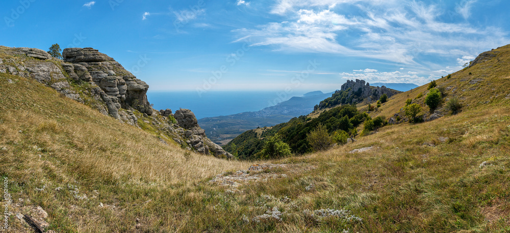 Rocks panorama on the mountain Demerdzhi