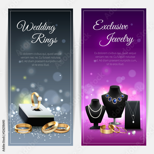 Jewelry Realistic Banners