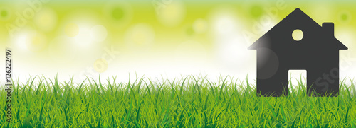 House Grass Bokeh Green Header