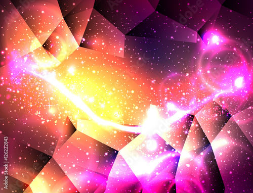 Background with polygons glow shine background easy all editable